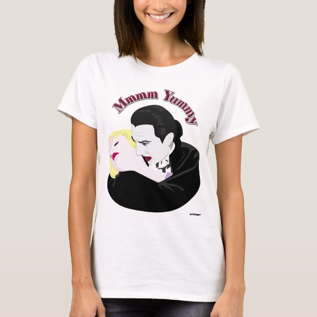 Camiseta Drácula, Mmmm Delicioso (Frente)