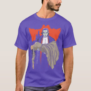 Camiseta Dracula Vampiro Carregando Ilustração Mulher