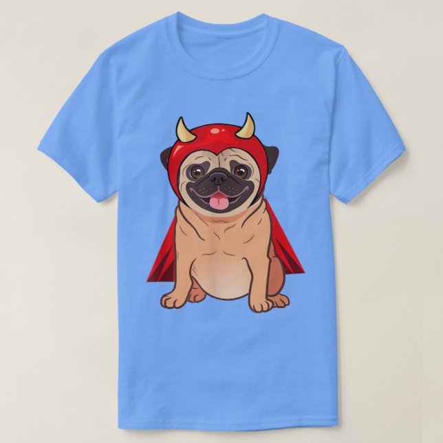 Camiseta Dracula Vampiro Pug Cachorro Cujo Cachorro De Hall (Frente do Design)