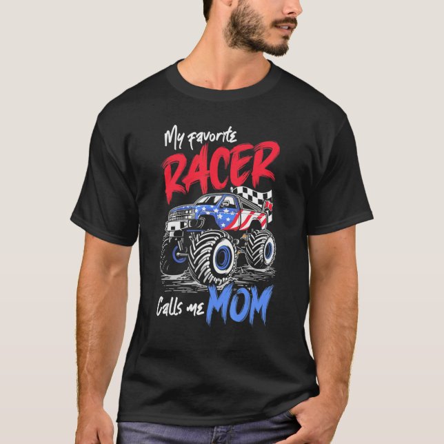Camiseta Drag Racing Mãe Dirtbike Mãe Meu Cal De Racer Favo (Frente)