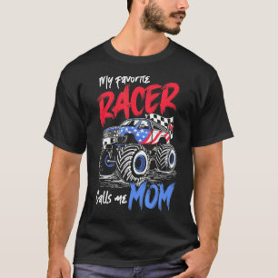 Camiseta Drag Racing Mãe Dirtbike Mãe Meu Cal De Racer Favo