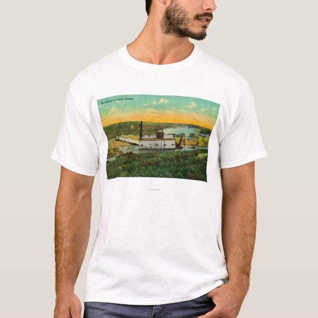 Camiseta Dragagem para o GoldMining em AlaskaState (Frente)