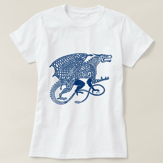 Camiseta Dragão 1 Knotwork Blue.jpg (Frente do Design)