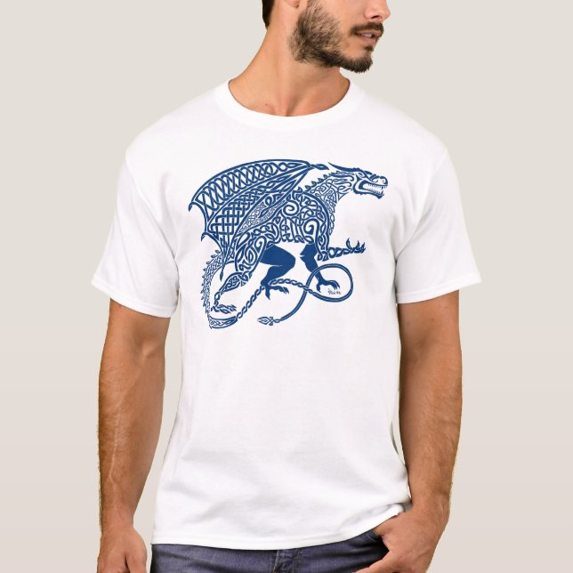 Camiseta Dragão 1 Knotwork Blue.jpg (Frente)