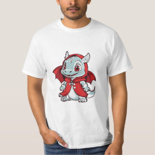 Camiseta Dragão Albino em Vermelho