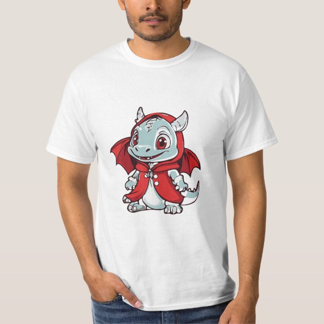 Camiseta Dragão Albino em Vermelho (Frente)