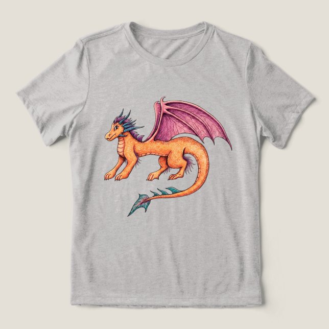 Camiseta Dragão Amigável (Design frontal)
