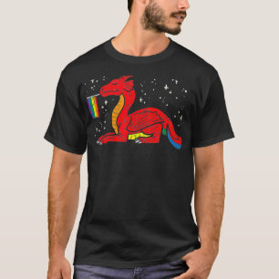 Camiseta Dragão Animal Mítico LGBTQ Bandeira Gay Prid