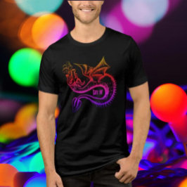 Camiseta Dragão Arco-Íris Gradiente gay AF