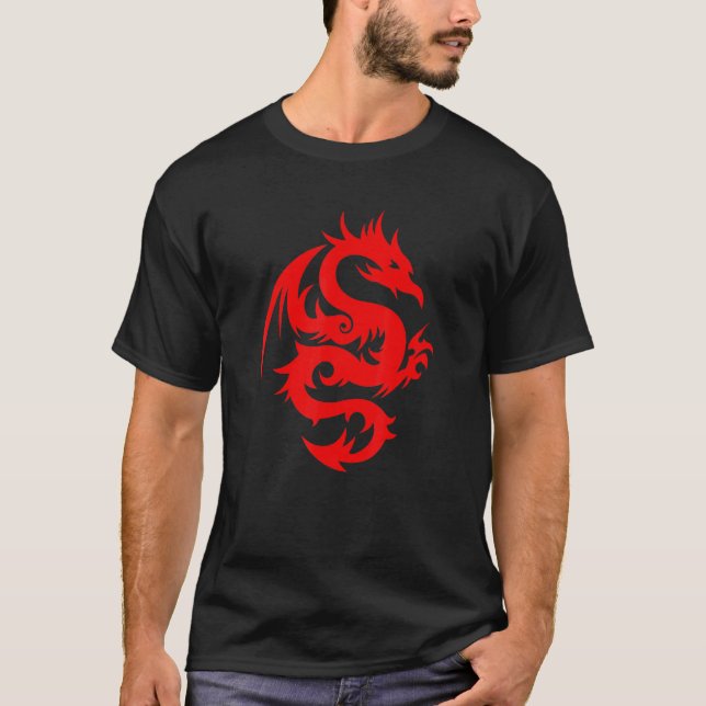 Camiseta Dragão - Arte Chinesa - Símbolo Da Força De Potênc (Frente)