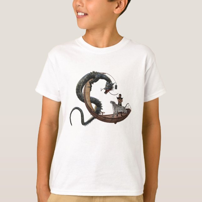Camiseta Dragão Asiático Fantasia Boat Tiger (Frente)