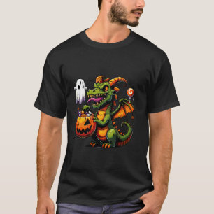 Camiseta Dragão Assustador de Halloween Fantasma Sacola de