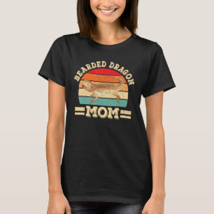 Camiseta Dragão-barba Mãe Lizard Répteis Mulheres Retróteis
