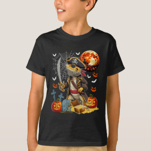 Camiseta Dragão Barbudo Cosplay Pirata Halloween Abóbora Ci