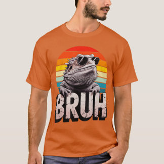 Camiseta Dragão Barbudo de Jogos Bruh Lagarto Retro Gamer M