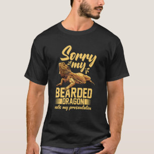 Camiseta Dragão Barbudo Desculpe, Meu Dragão Barbudo Come M
