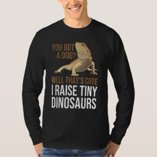 Camiseta Dragão Barbudo  Homens Mulheres  Eu Crio Dinossaur