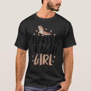 Camiseta Dragão Barbudo Menina Engraçada Réptil Pogona Pet