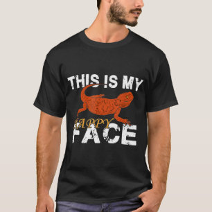 Camiseta Dragão Barbudo Meu Feliz Rosto Lizard Réptil