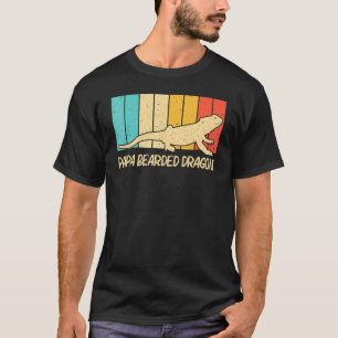 Camiseta Dragão Barbudo Para Homens Pai Réptil Iguana Lagar