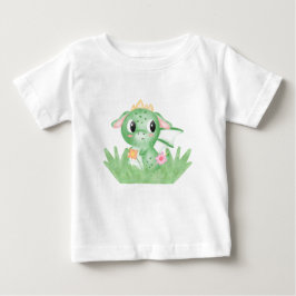 Camiseta Dragão-Bebê Cachorro Aquarela
