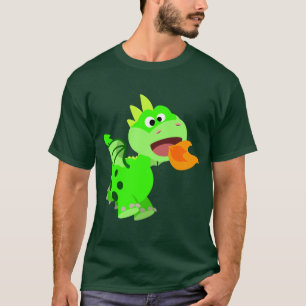 Camiseta Dragão Bebê de Cartoon Cachorro