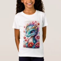 Dragão bebê em azul e rosa
