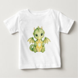 Camiseta Dragão Bebê Fantasia Fofo Segurando Estrela Aquare