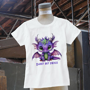 Camiseta Dragão-Bebê-Roxo