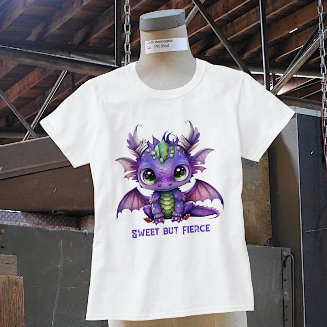 Camiseta Dragão-Bebê-Roxo (Criador carregado)