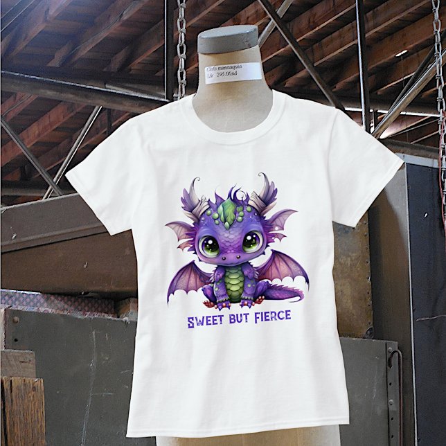Camiseta Dragão-Bebê-Roxo (Criador carregado)