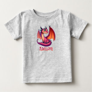 Camiseta Dragão branco roxo/vermelho personalizado