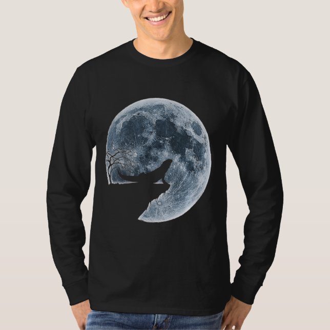 Camiseta Dragão-capa-fantasia-lua de Halloween (Frente)