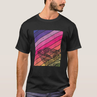 Camiseta Dragão Carborado Vintage Estilo Retroativo Sunset 
