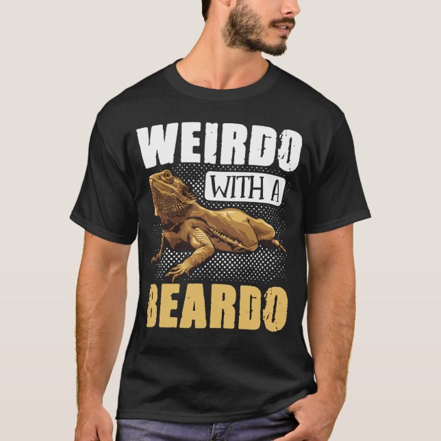 Camiseta Dragão Carborado, Weirdo, Com Répteis De Beardo (Frente)