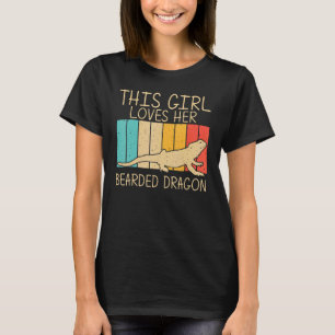 Camiseta Dragão Carbuçado Para Raparigas Réptil Iguana Liza