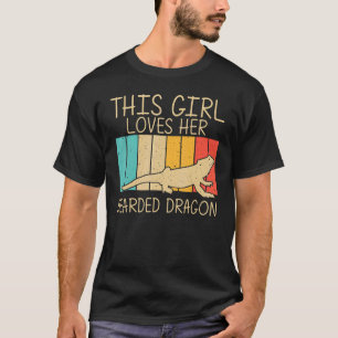 Camiseta Dragão Carbuçado Para Raparigas Réptil Iguana Liza