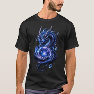 Camiseta Dragão Celestial Azul | Fantasia Japonesa