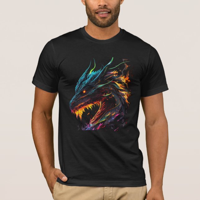 Camiseta Dragão-Chama Dragão-Chama Gráfico (Frente)