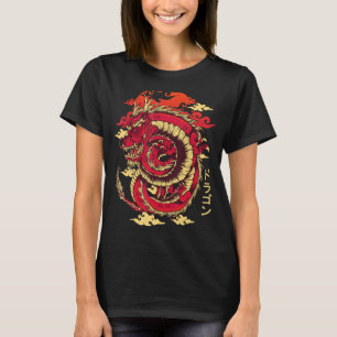 Camiseta Dragão Chinês - Arte Japonesa Dragão Tóquio