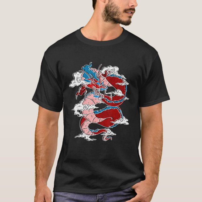 Camiseta Dragão Chinês Asiático Japonês (Frente)