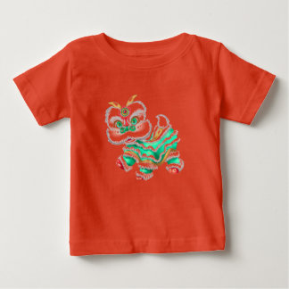 Camiseta Dragão chinês de ano novo verde bebê