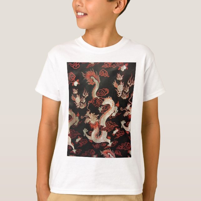 Camiseta Dragão chinês de prata (Frente)