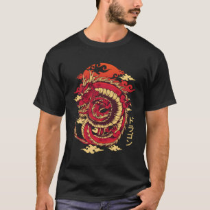Camiseta Dragão Chinês Japonês Dragão de Tóquio