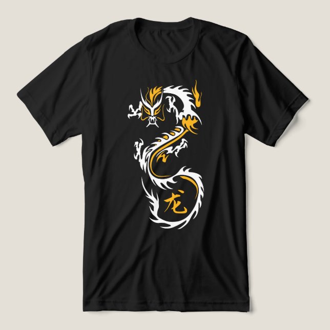 Camiseta Dragão Chinês Moderno (Design frontal)