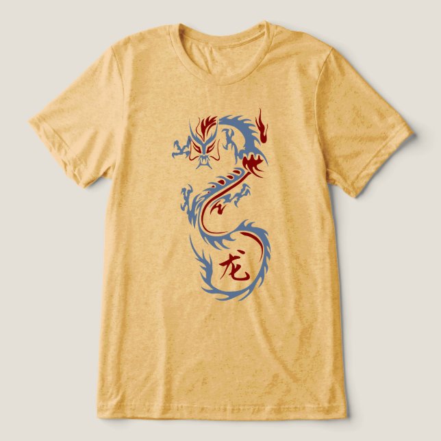 Camiseta Dragão Chinês Moderno (Design frontal)