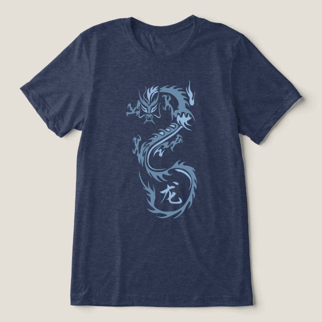 Camiseta Dragão Chinês Moderno (Design frontal)