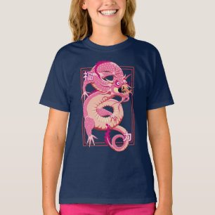 Camiseta Dragão Chinês Rosa