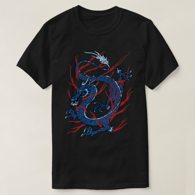 Camiseta Dragão chinês tradicional (Frente do Design)