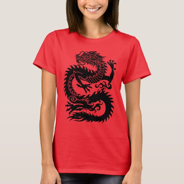 Camiseta Dragão chinês tradicional (Frente)